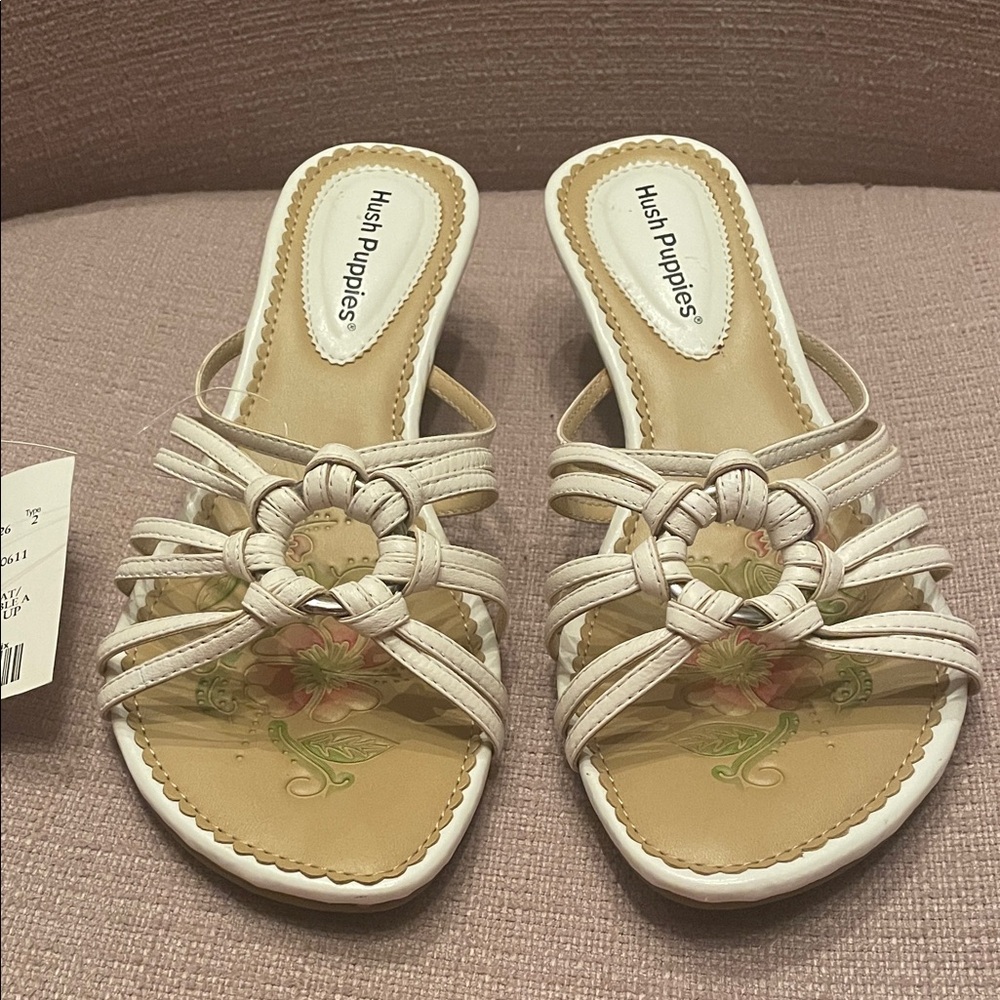 Hush Puppies Women's Tan and Cream Sandals